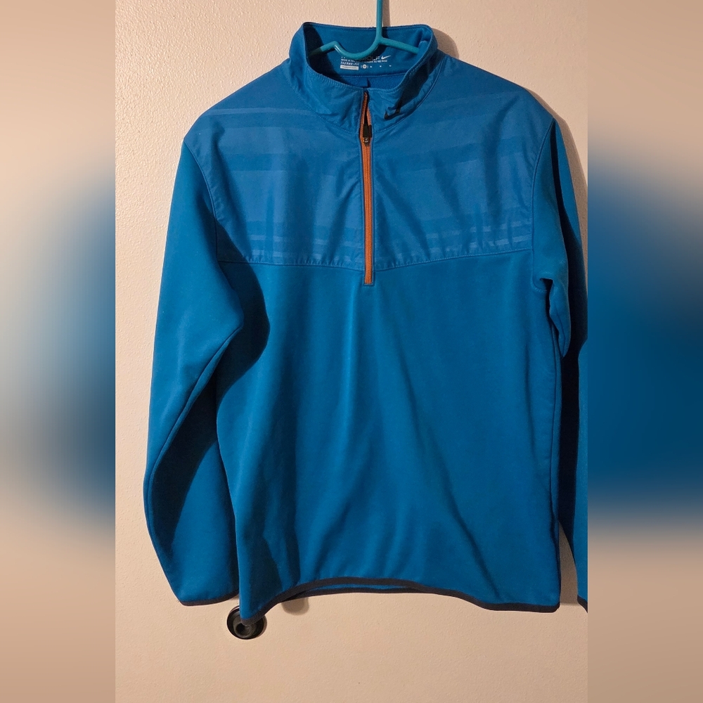 Nike Men's Vibrant Blue Quarter-Zip Jacket